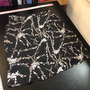 Daniel Rainn Floral Skirt buttons/Elastic waist L